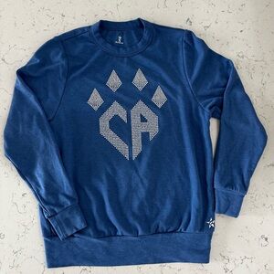 Rebel Athletic Rhinestone Crewneck Cheer Athletics